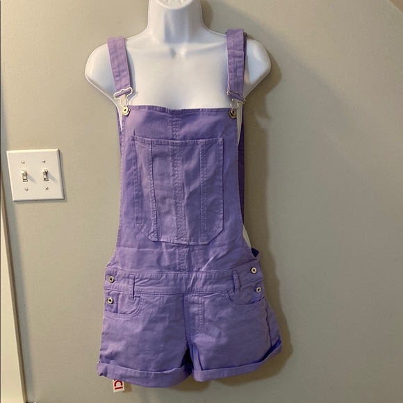Fiorucci Purple Salopette shorts. Italian size 40 and US size 6 - Picture 1 of 9